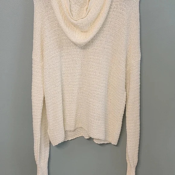 O'Neill Tropical Beach Hooded See Through Sweater Size Small Oversize - Picture 6 of 11